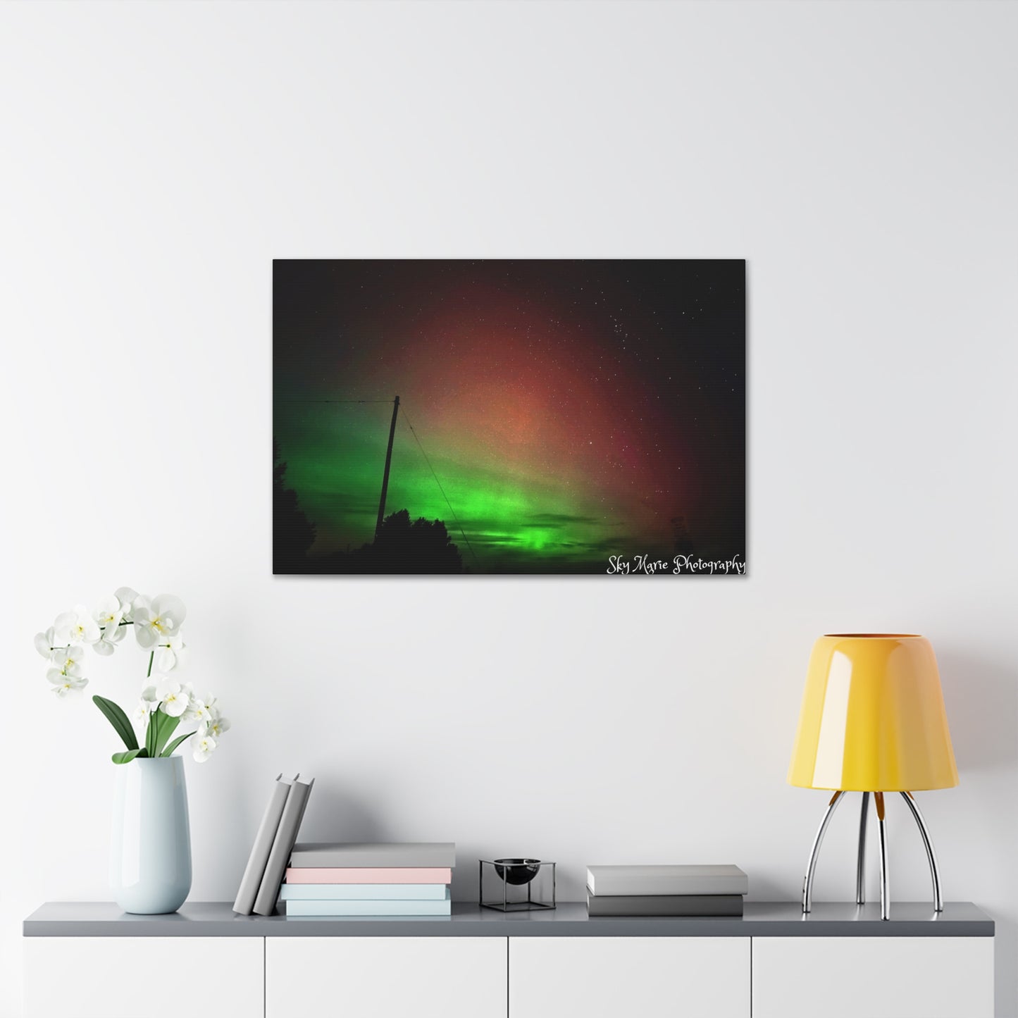 Canvas Print - Northern Lights Over Hinckley Reservoir, Upstate New York by Sky Marie Photography