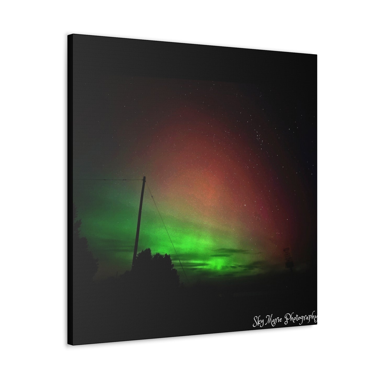 Canvas Print - Northern Lights Over Hinckley Reservoir, Upstate New York by Sky Marie Photography