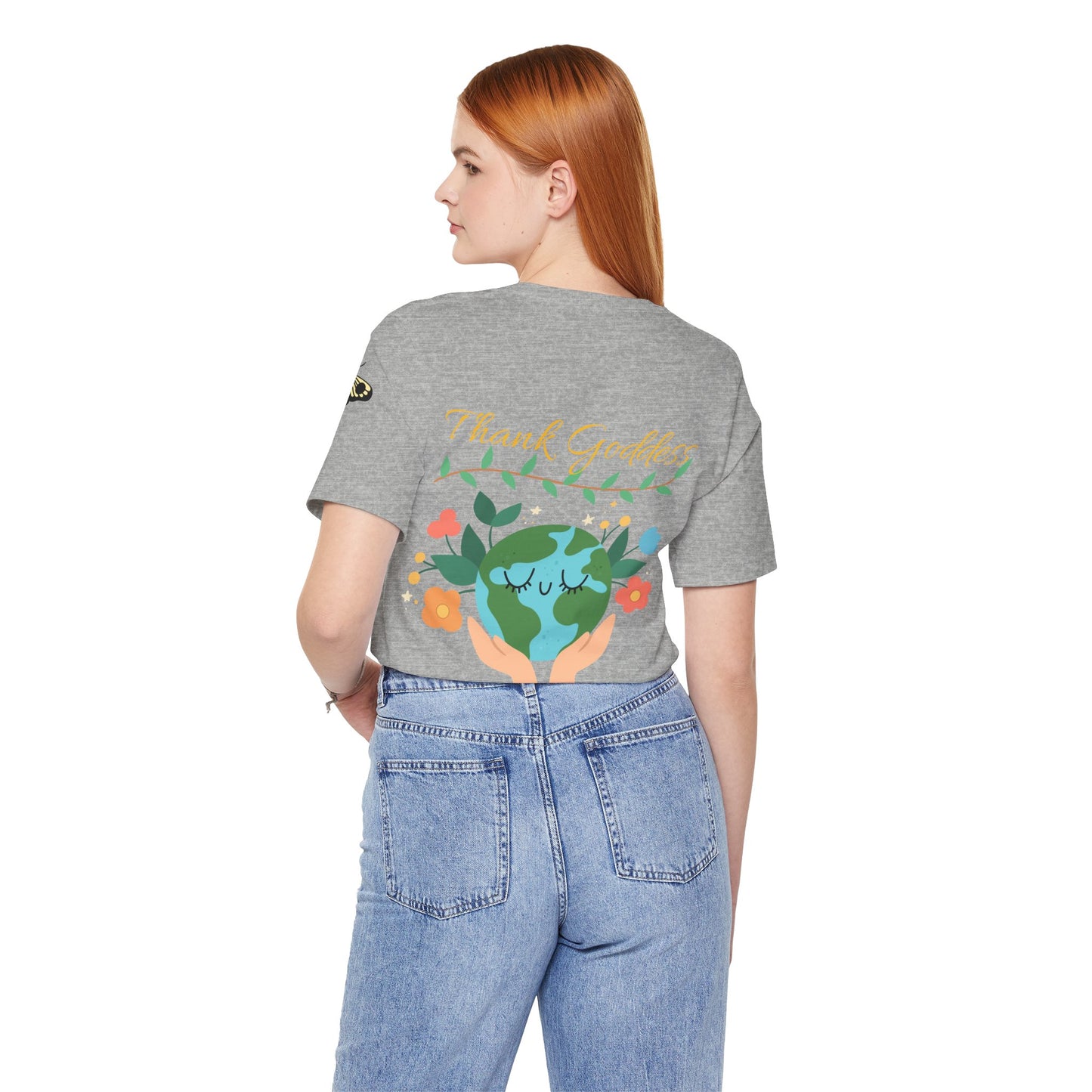 "Thank Goddess" Unisex Jersey Kurzärmeliges T-Shirt