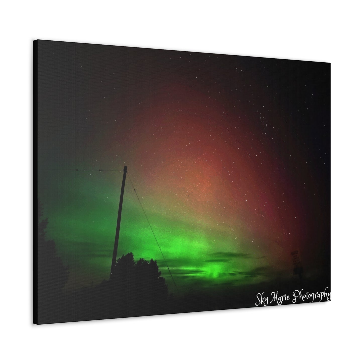 Canvas Print - Northern Lights Over Hinckley Reservoir, Upstate New York by Sky Marie Photography