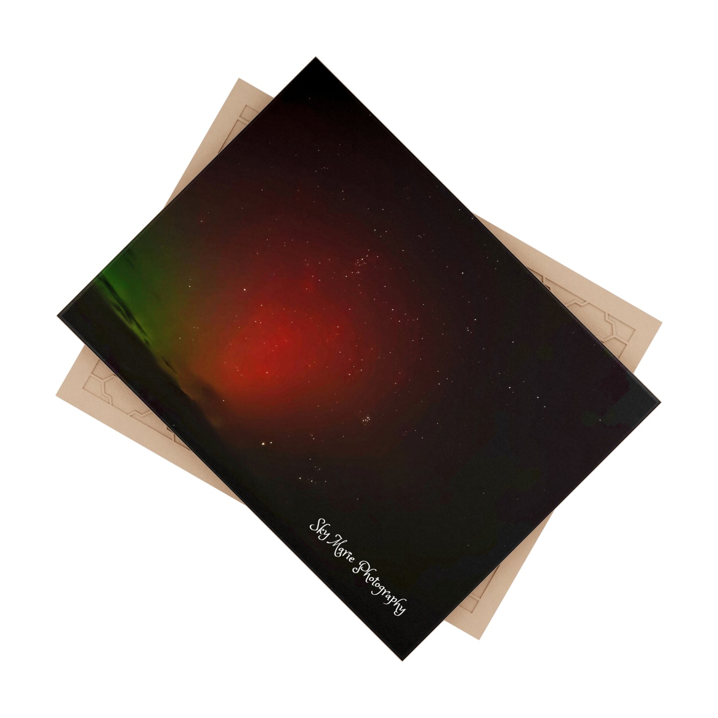 Ceramic Photo Tile - Northern Lights over Hinckley Reservoir