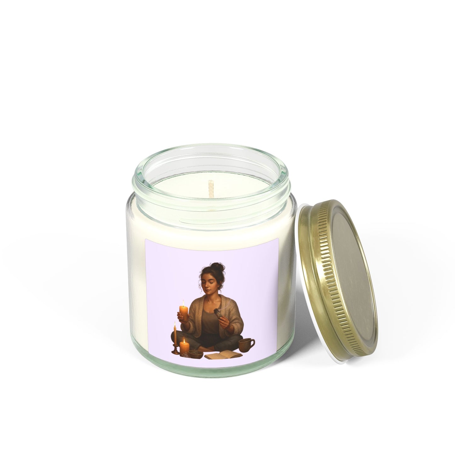 Coconut Apricot Scented Candle — Cozy Ritual Jar (4oz/9oz)