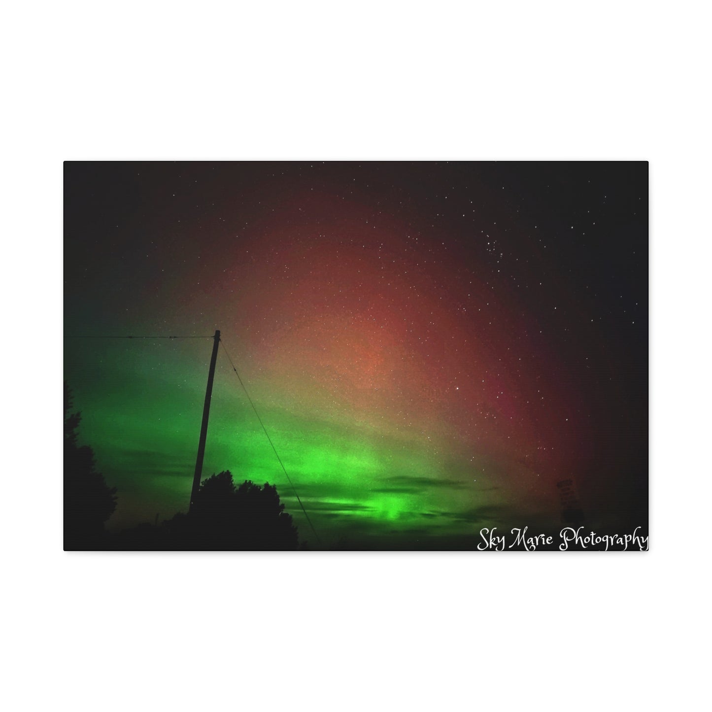 Canvas Print - Northern Lights Over Hinckley Reservoir, Upstate New York by Sky Marie Photography