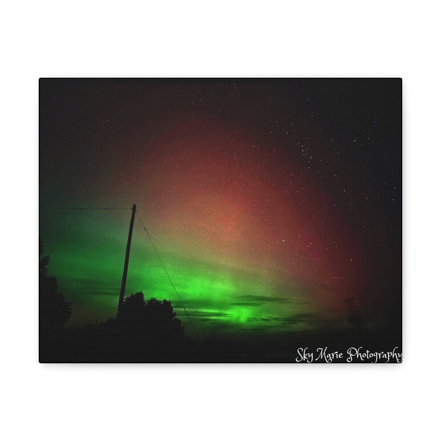 Canvas Print - Northern Lights Over Hinckley Reservoir, Upstate New York by Sky Marie Photography