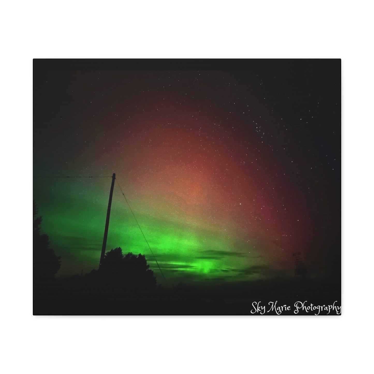 Canvas Print - Northern Lights Over Hinckley Reservoir, Upstate New York by Sky Marie Photography