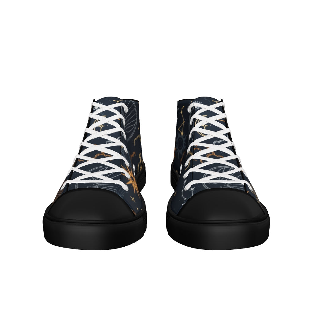 Night Sky Women’s high top canvas shoes